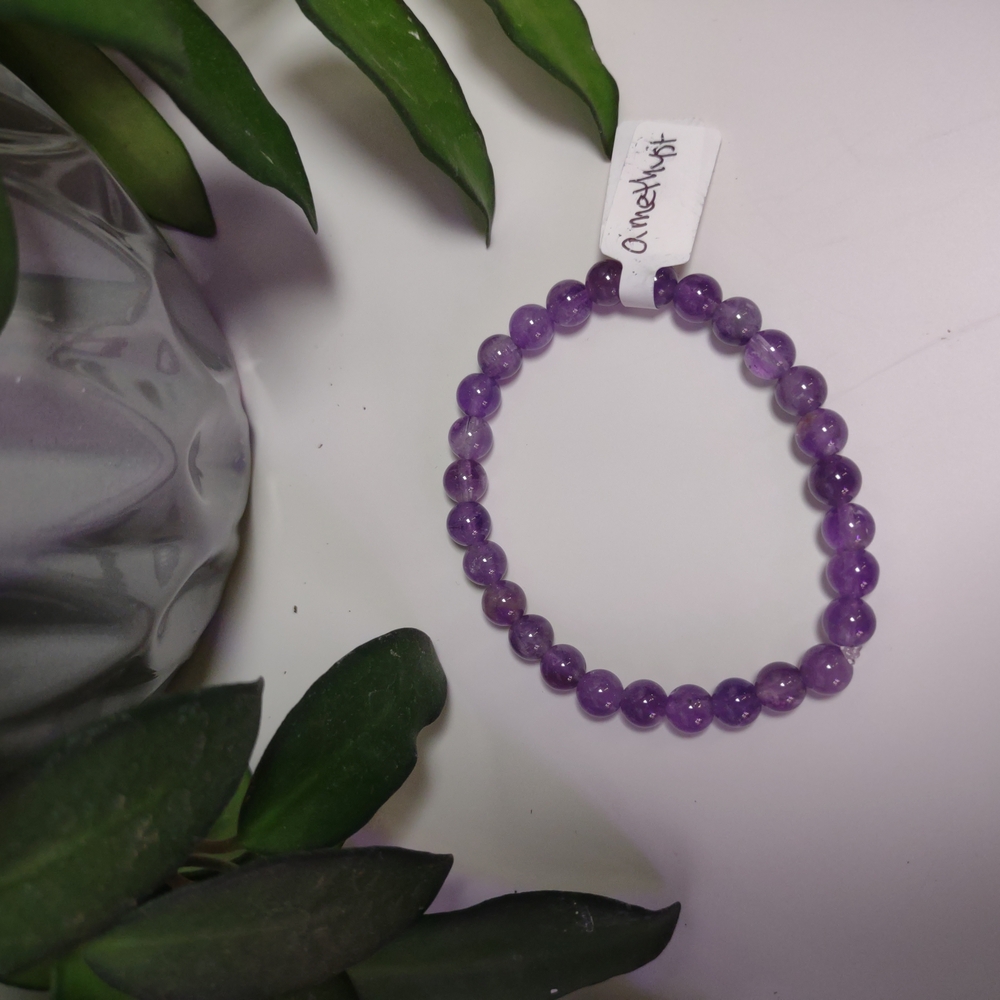 Amethyst Purple Beaded Bracelet Classic Design - Picture 2 of 3